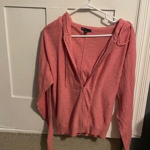 Gap Women's Pink Sweater zip up with hoodie no pockets
